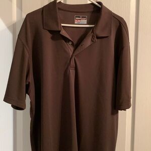 Grand Slam Performance Men’s XL Brown Polo Air Flow